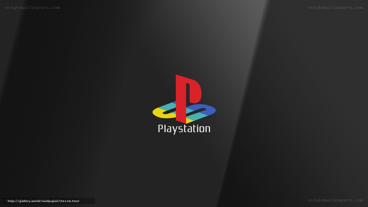 PlayStation logo on dark background