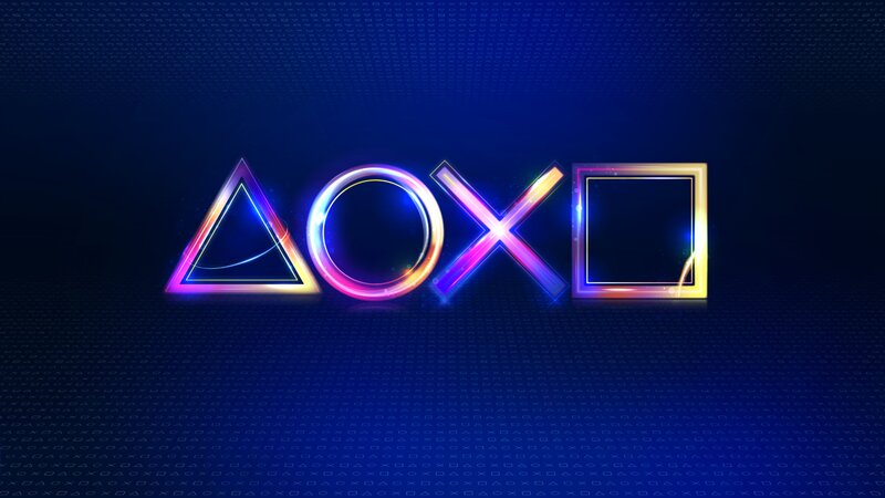 PlayStation Symbols — Blue, Futuristic