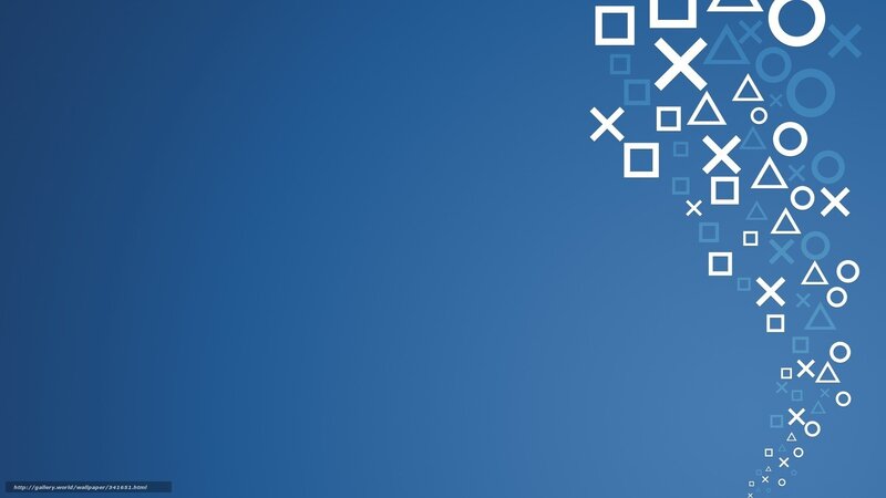 PlayStation Symbols — Blue, Minimalist