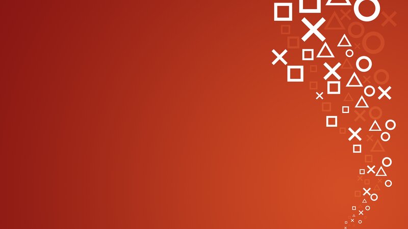 PlayStation Symbols on Red