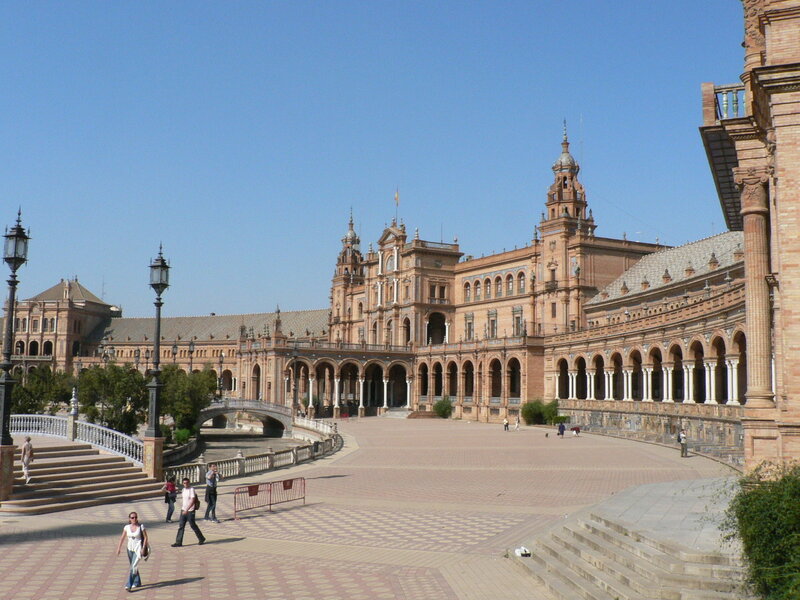 Plaza De España in Seville — Blue, Serene