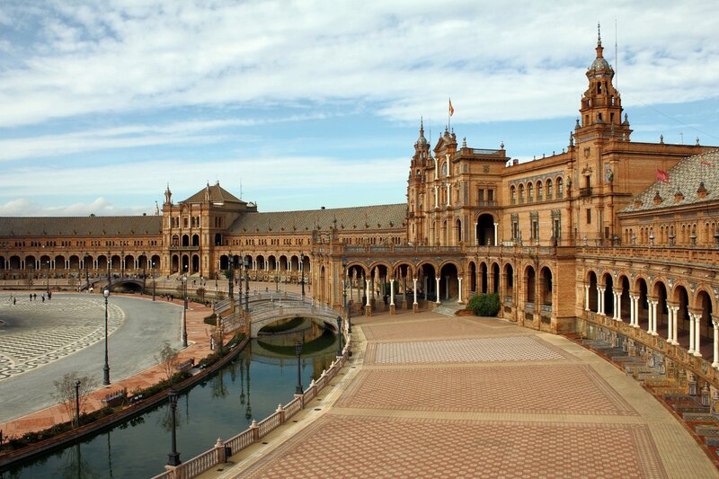 Plaza De España in Seville — Brown, Serene