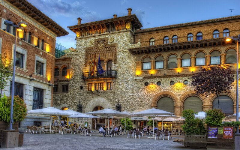 Plaza de la Constitución at dusk