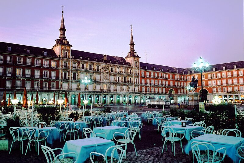 Plaza Mayor at dusk