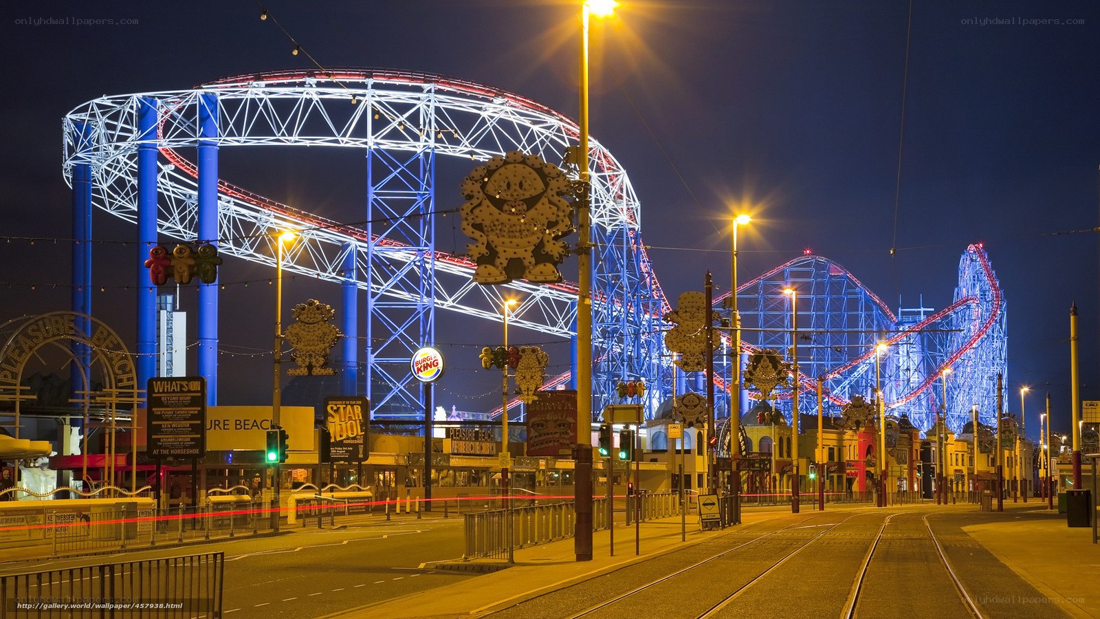 Pleasure Beach at night