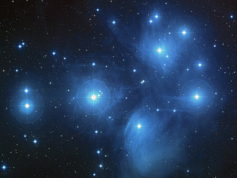 Pleiades Star Cluster — Nebula