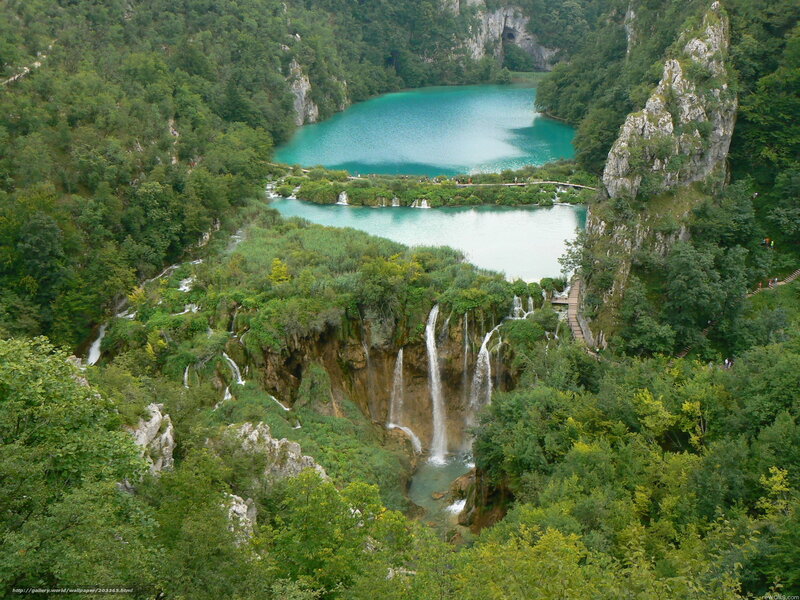 Plitvice Lakes Waterfalls — Green, Serene, Afternoon, Photograph, Forests, Rock Formations