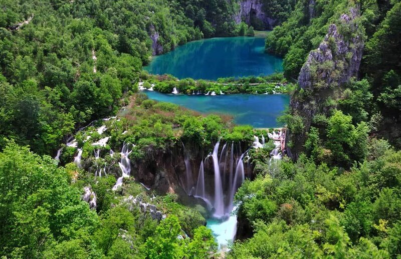 Plitvice Lakes Waterfalls — Green, Serene, Afternoon