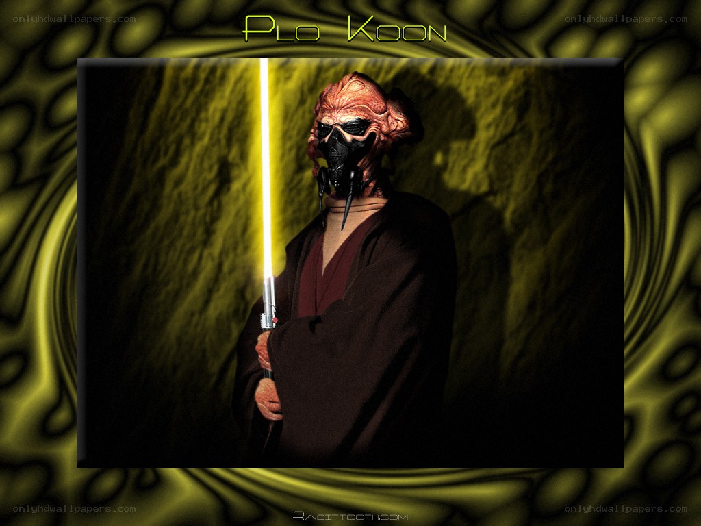 Plo Koon with lightsaber