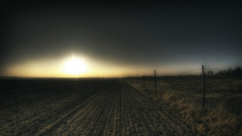 Plowed Field at Sunrise