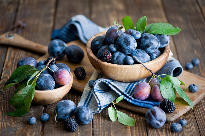 Plums and Blackberries