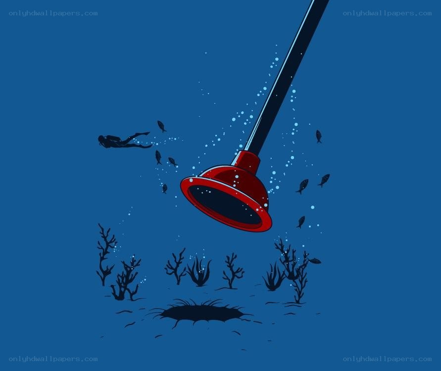 plunger underwater
