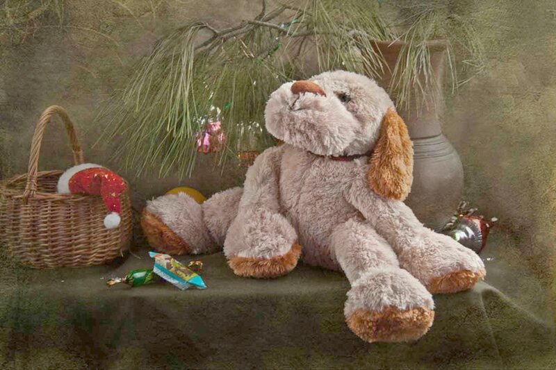 Plush Dog Toy — Brown