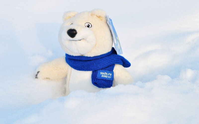 Plush Polar Bear Toy — White