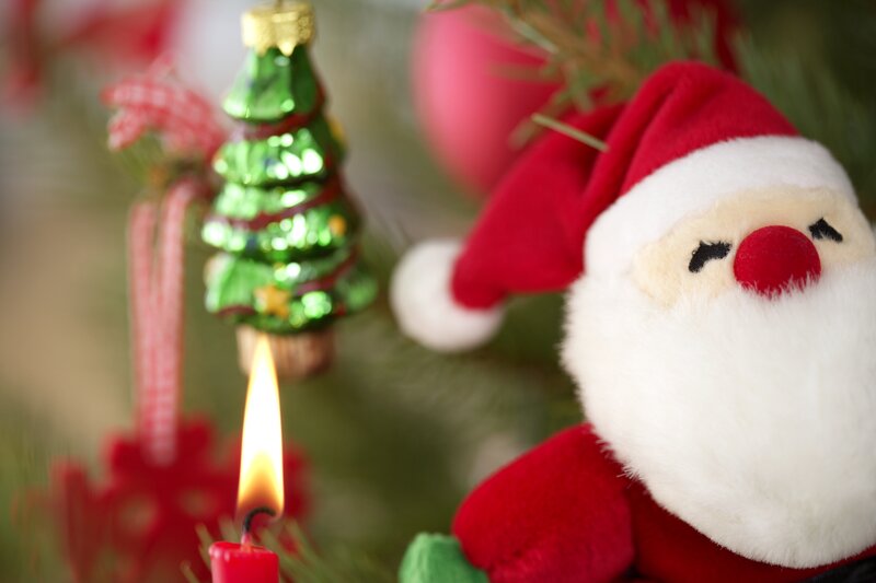 Plush Santa Claus Toy — Red