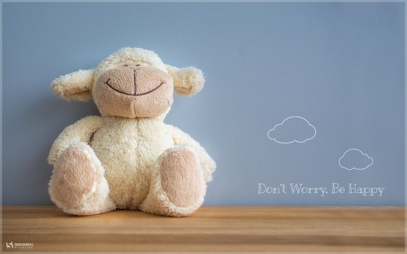Plush Sheep Toy — Blue