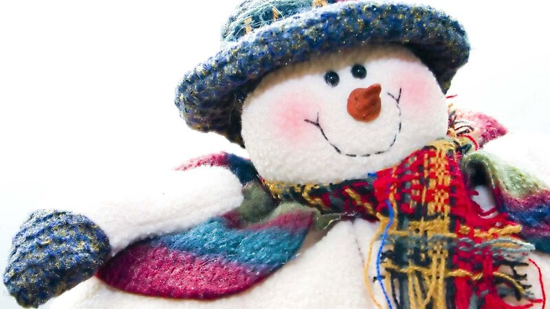 Plush Snowman Figure