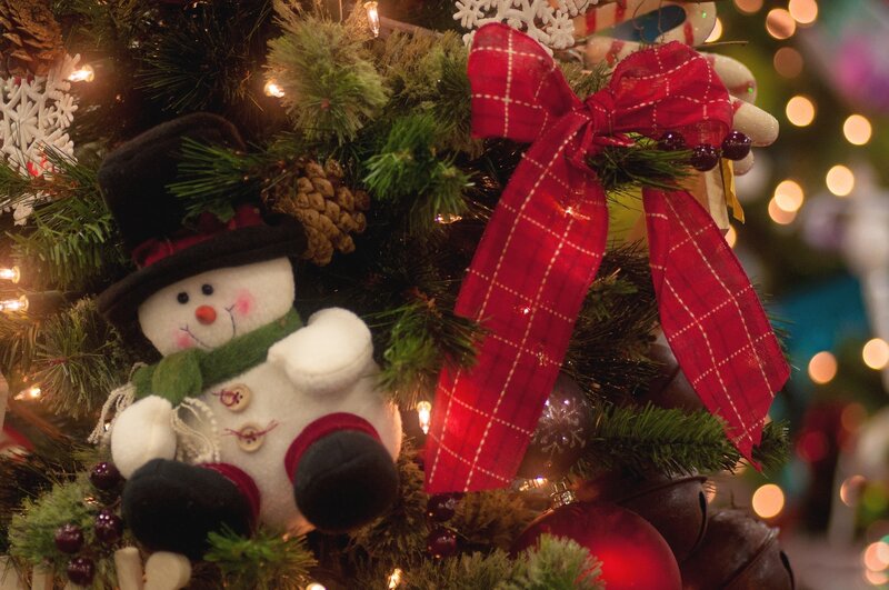 Plush Snowman Ornament