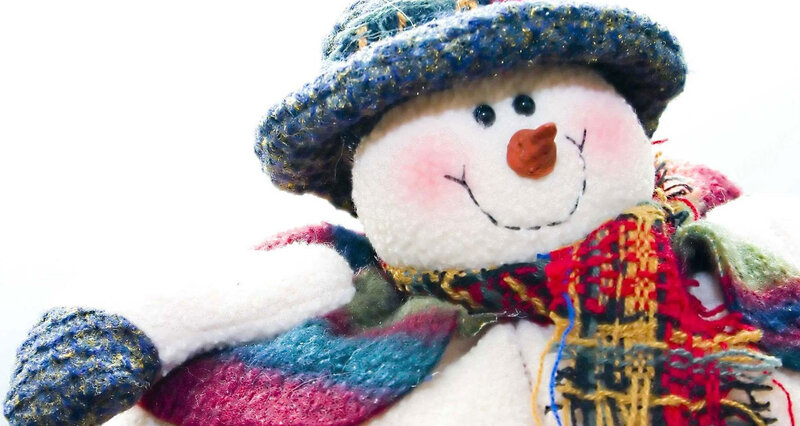 Plush Snowman Toy — White