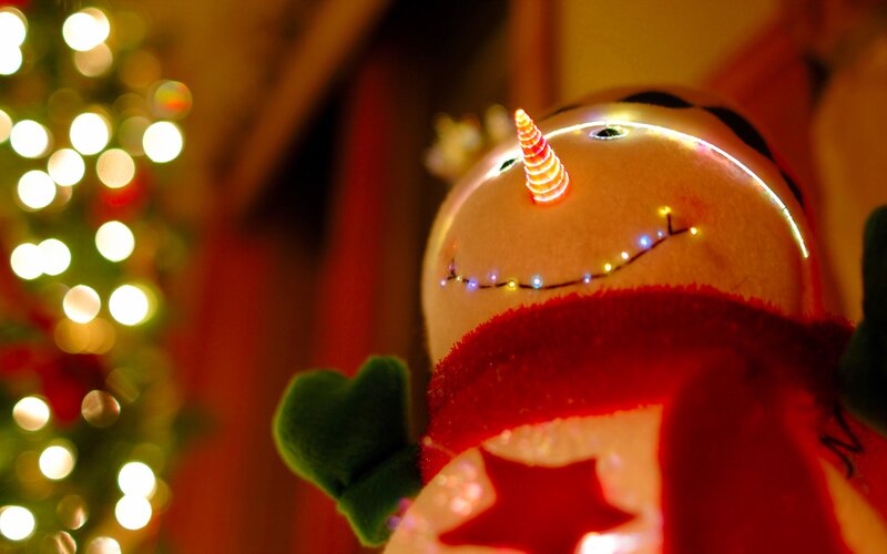Plush Snowman with Lights