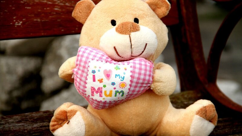 Plush Teddy Bear — Brown, Calm