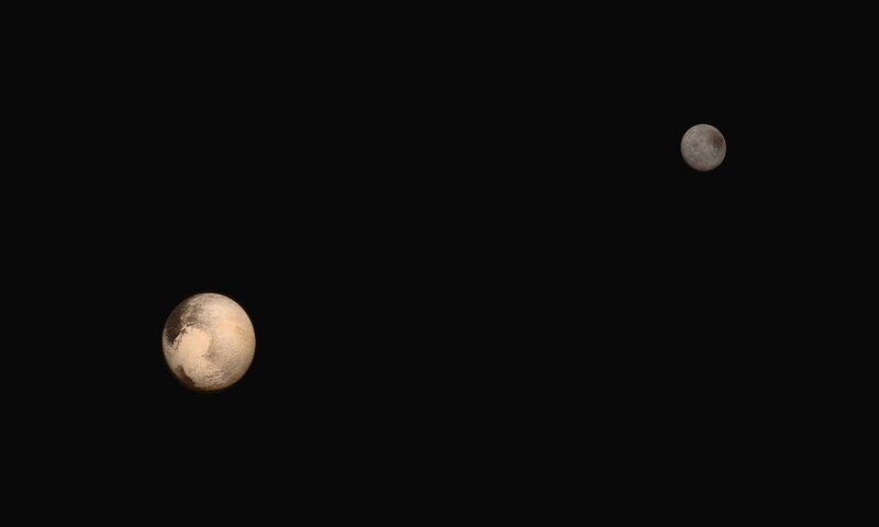 Pluto and Charon — Black, Distant