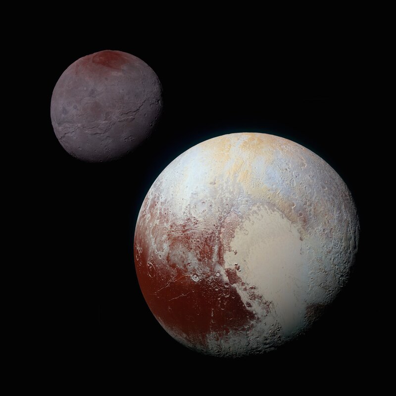 Pluto and Charon — Black, Dramatic