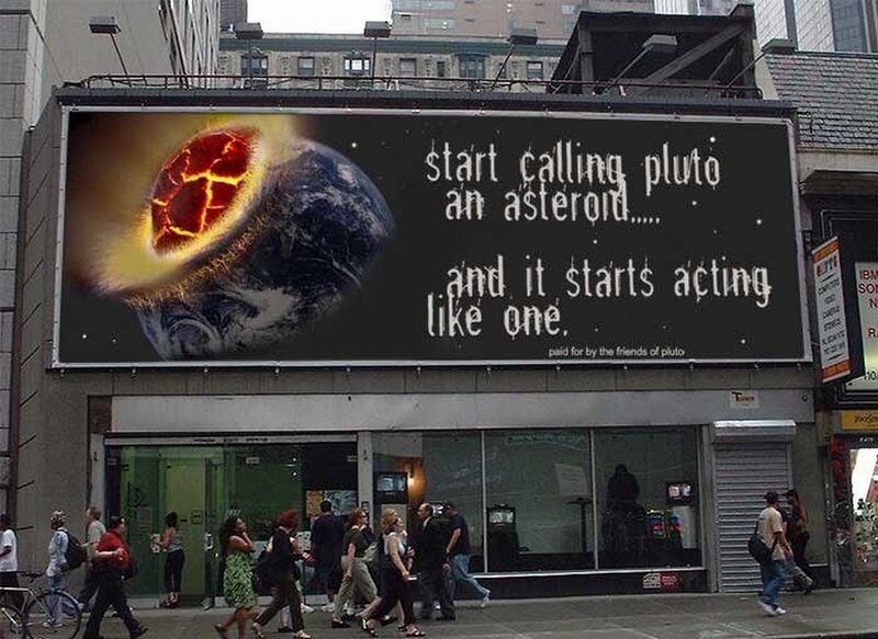 Pluto billboard campaign