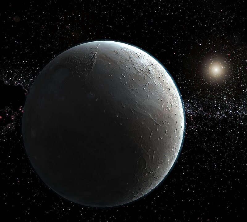 Pluto in space