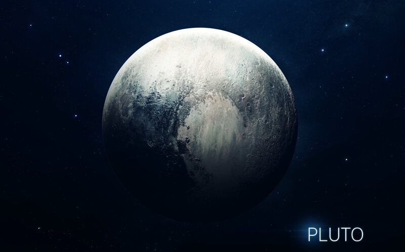 Pluto Planet Surface — Blue