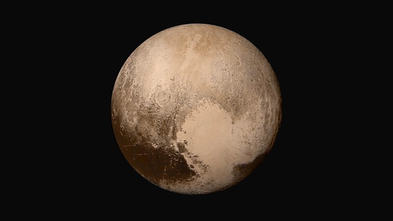 Pluto Planet Surface — Brown, Dramatic, Photograph