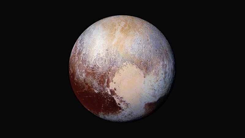 Pluto Planet Surface — Brown, Dramatic