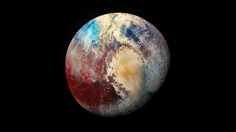 Pluto Planet Surface — Red, Dramatic