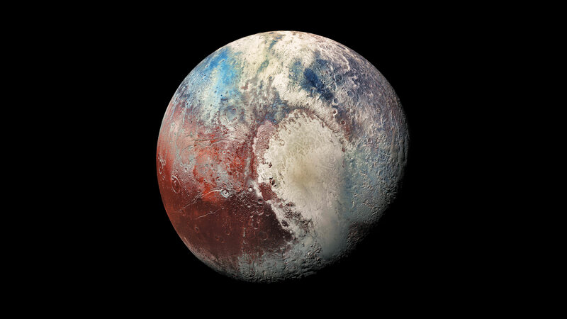 Pluto Planet Surface — Red