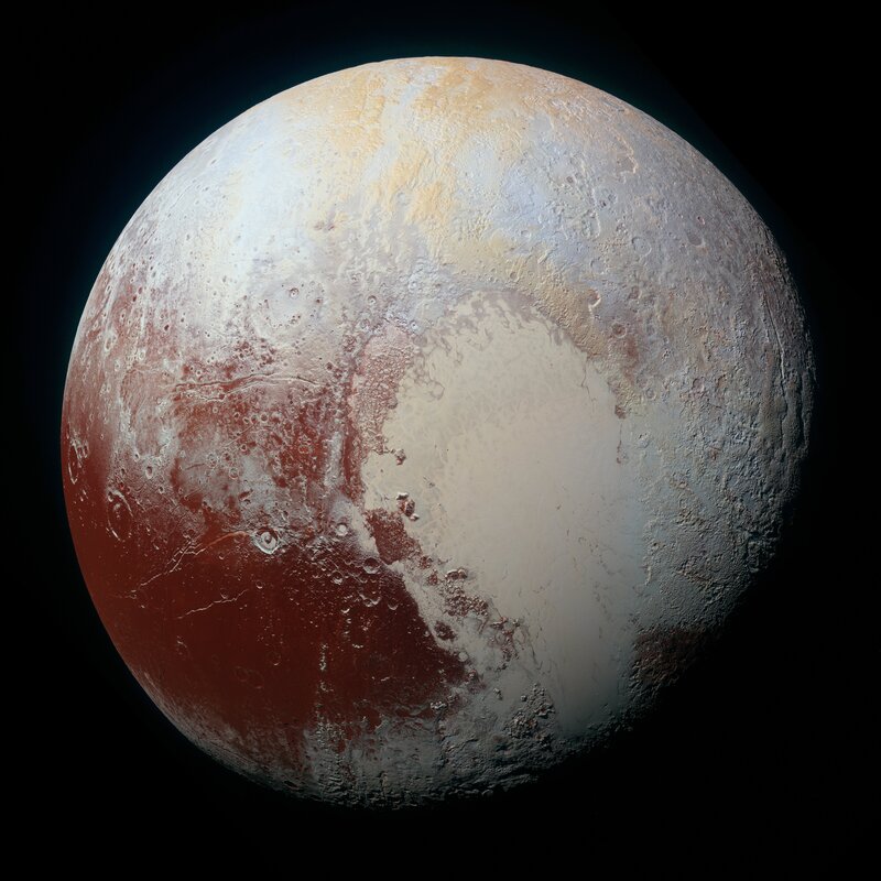 Pluto Planet Surface — White