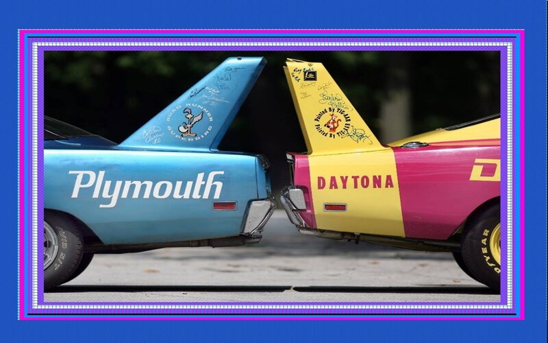 Plymouth and Daytona race cars