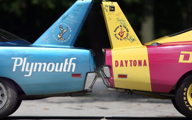 Plymouth and Daytona race cars