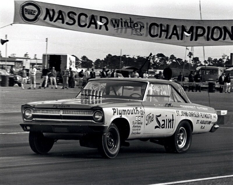 Plymouth drag racing car