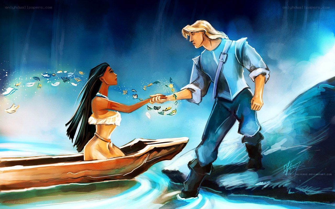 Pocahontas and John Smith