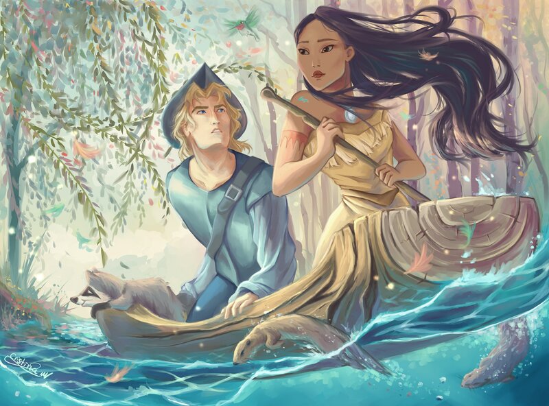 Pocahontas and John Smith — Blue, Adventurous