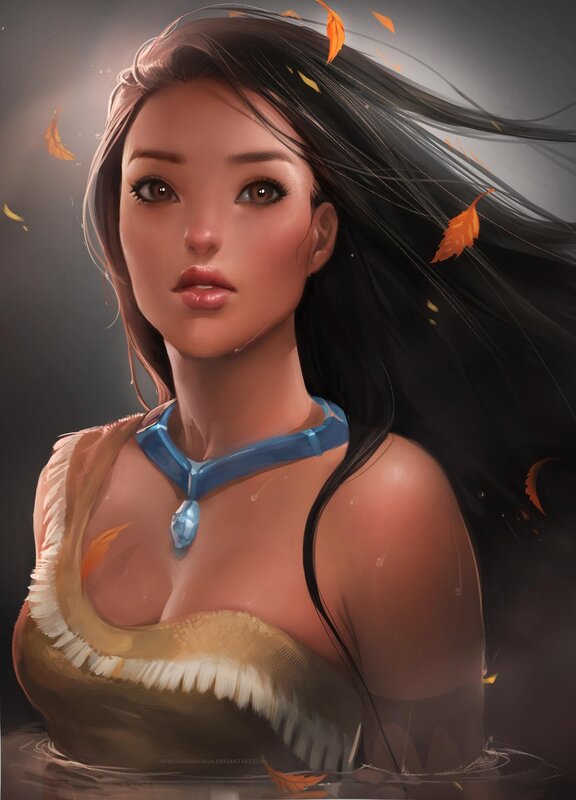 Pocahontas in autumn water