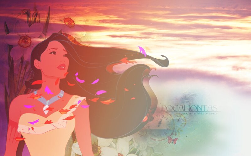 Pocahontas with Flowers