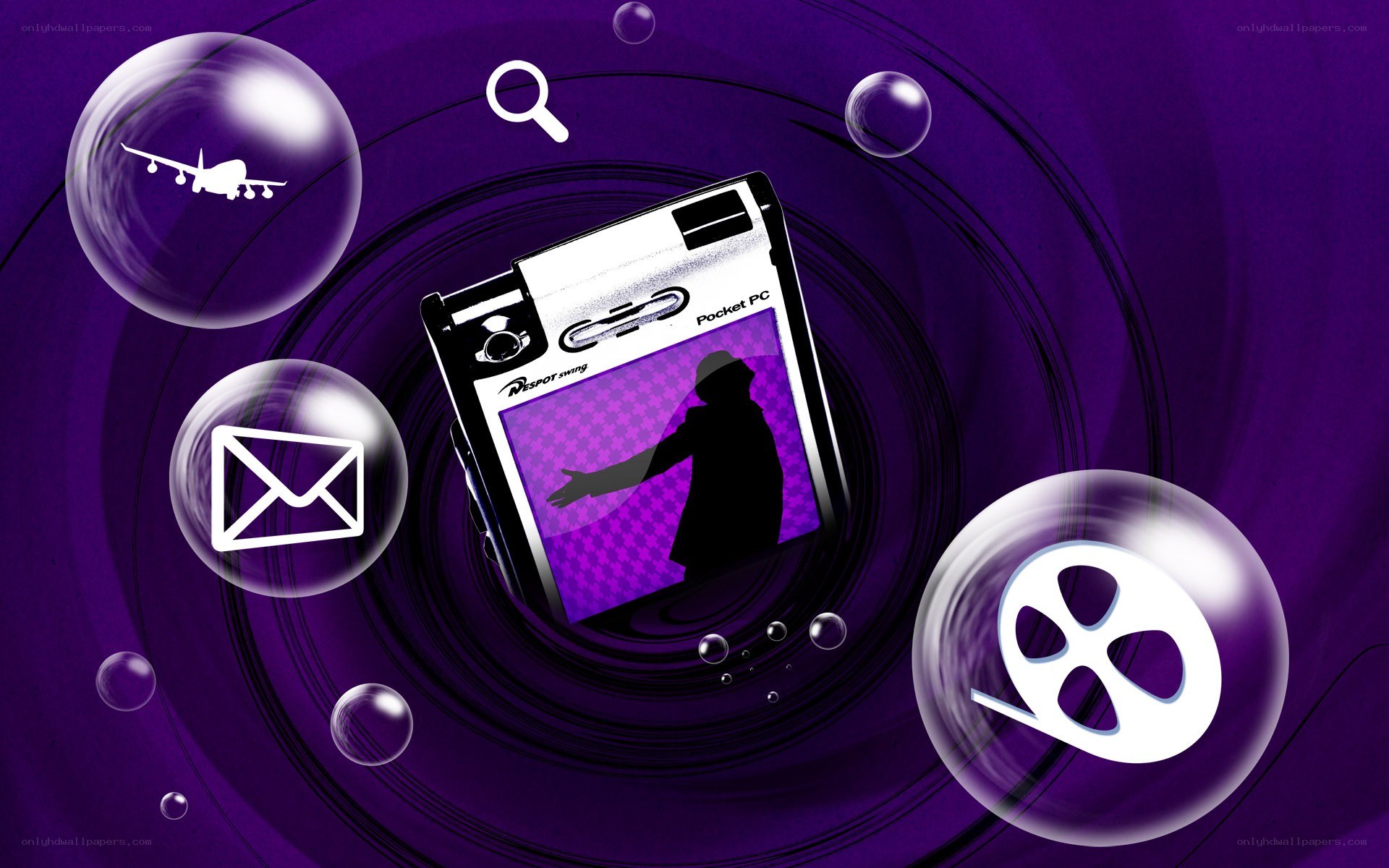 Pocket PC with digital icons