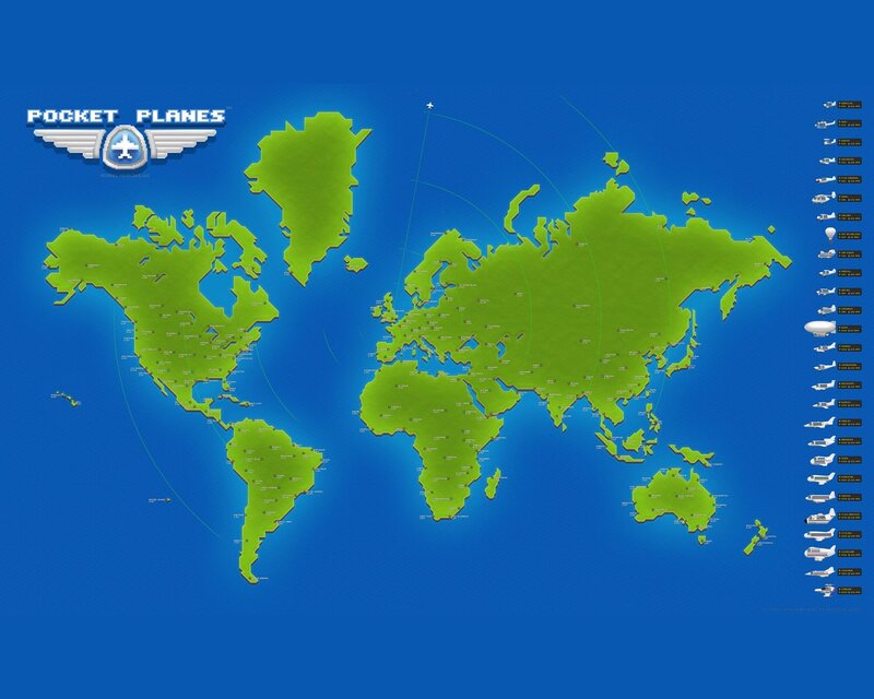 Pocket Planes world map