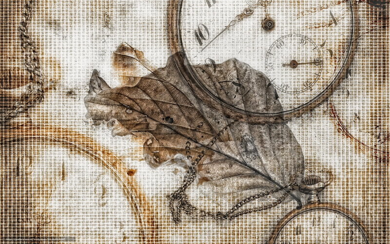 Pocket Watch and Leaf