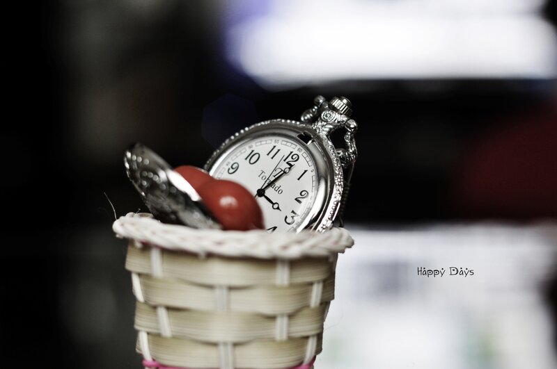 Pocket Watch in Basket