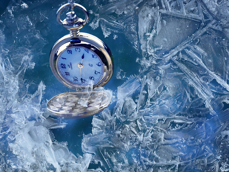 Pocket Watch in Ice