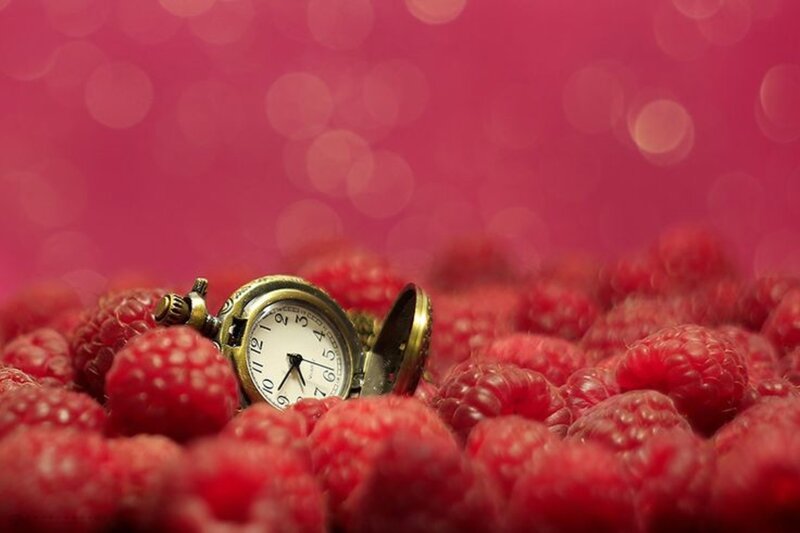 Pocket Watch in Raspberries