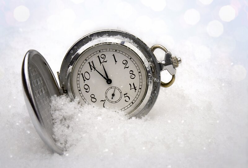 Pocket Watch in Snow — White, Calm, Winter