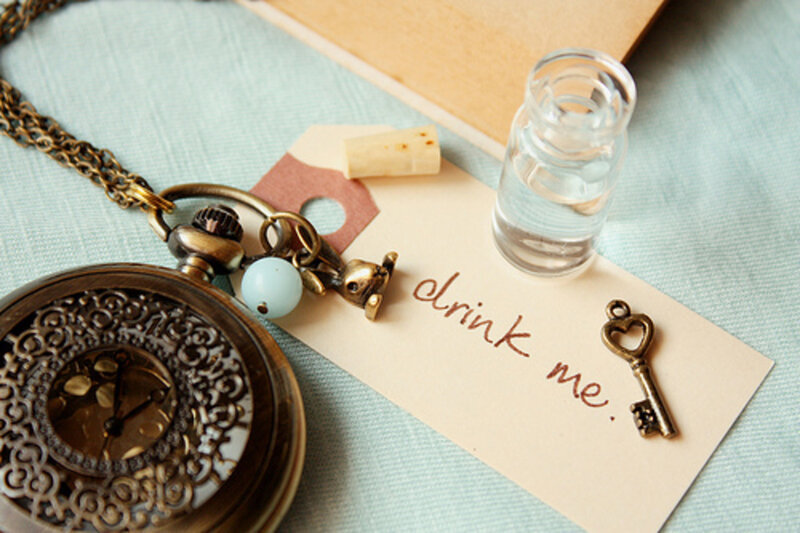 Pocket Watch Necklace — Blue